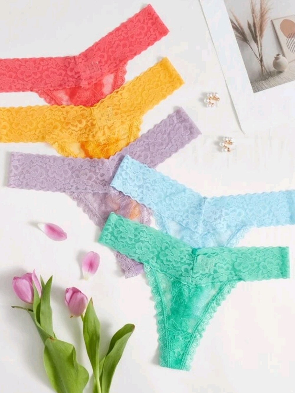 SHEIN 10 Pk. Lace Thongs Womens MEDIUM~ NEW